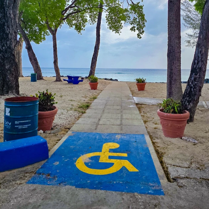 New accessible walkway at folkestone beach barbados